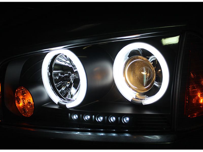 20062010 Dodge Charger CCFL LED Black Projector Headlights